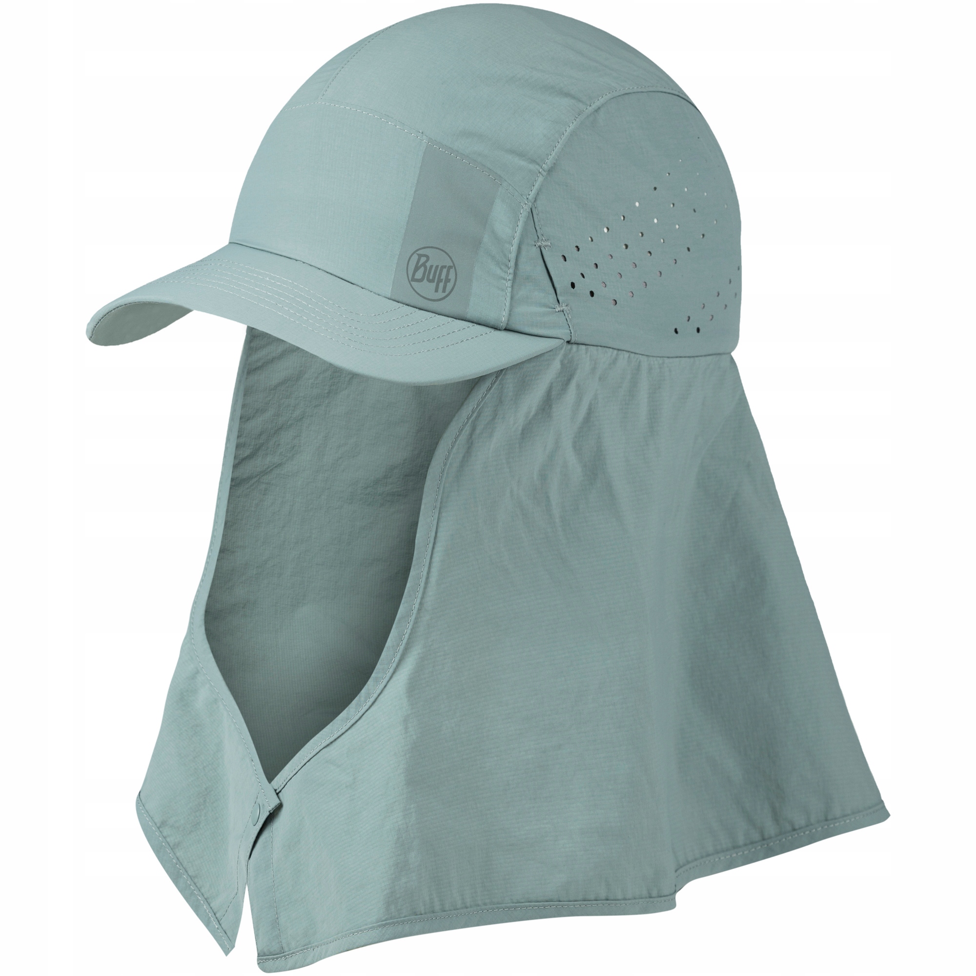 Kšiltovka a chráničem krku Buff Desert Cap šedá vel. L/XL