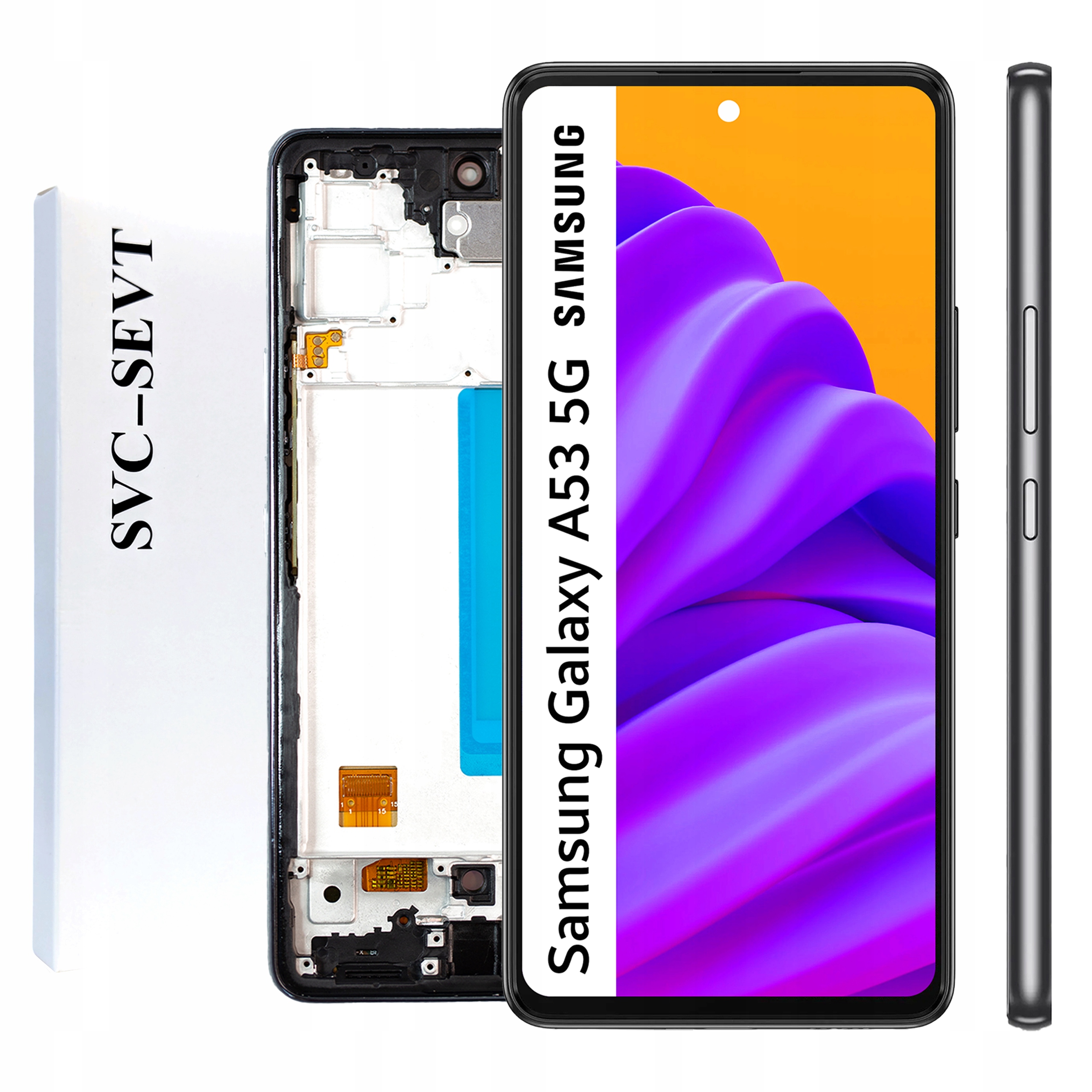 SM-A536B/DS LCD pre Samsung A53 Service Pack Rámček Matrica Originál Zila