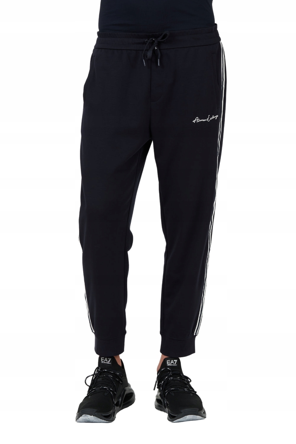 Armani Exchange Tmavě modré tepláky, velikost XL