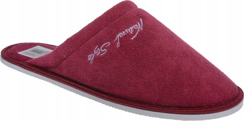 

Kapcie Pantofle Laczki Zakryte Frotki wrzos 40