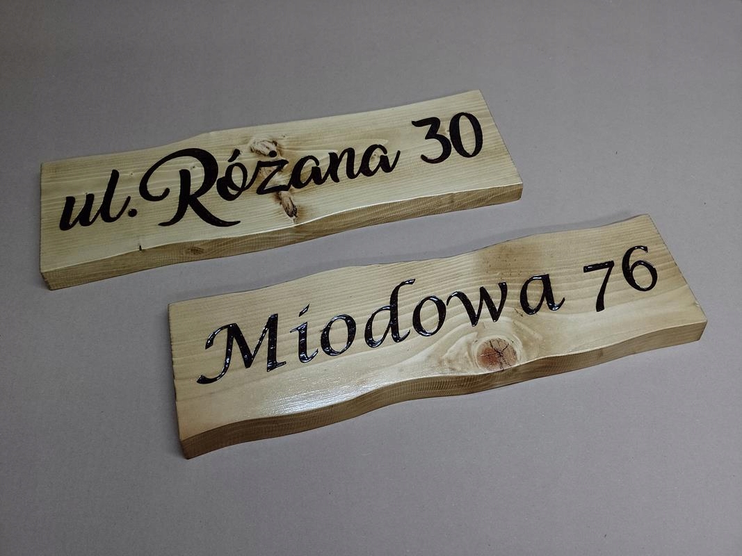 Szyld drewniany tablica tabliczka adresowa 50cm Marka Fire-Wood
