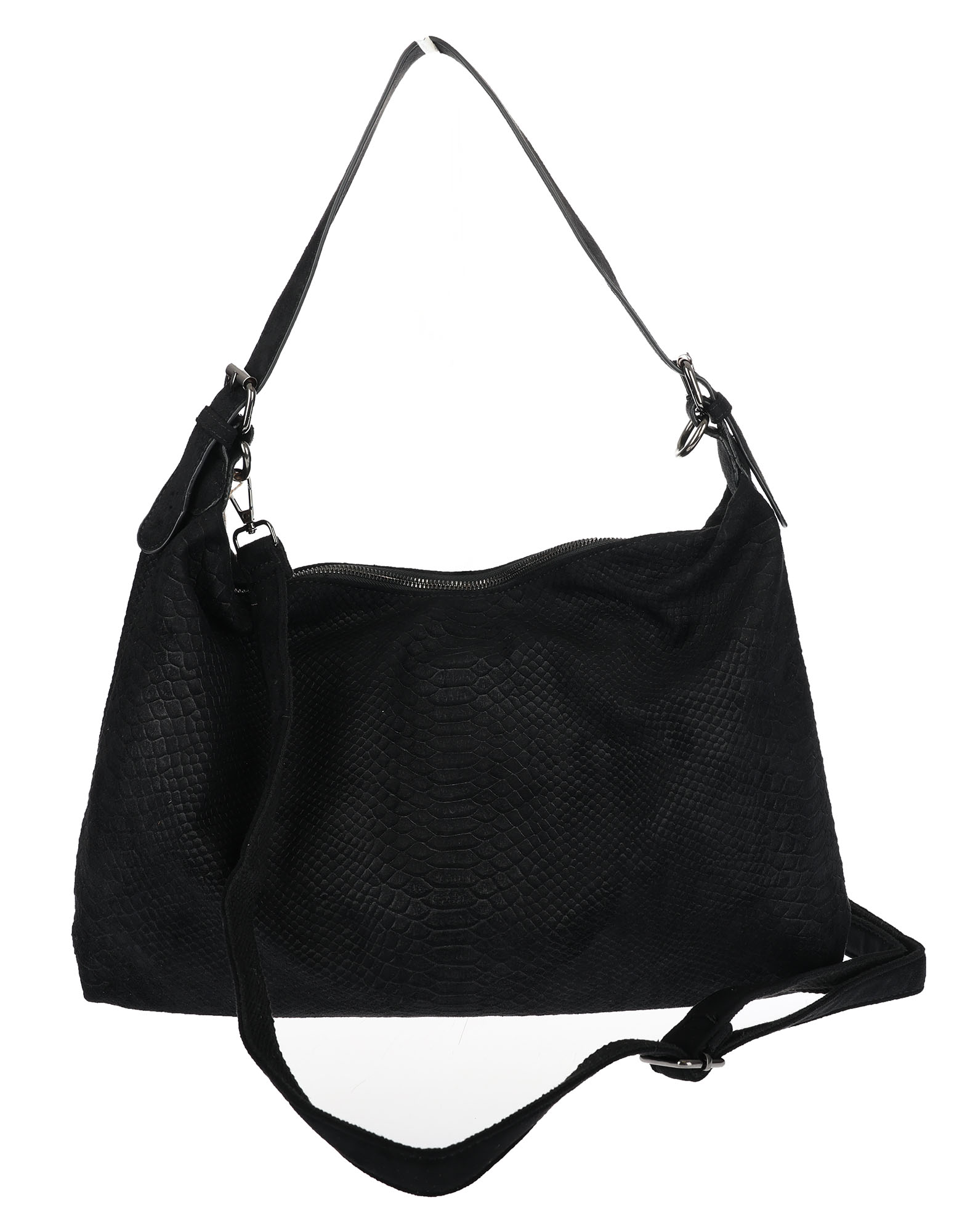Dámská kabelka shopper semišová kabelka přes rameno PB4740 Černá