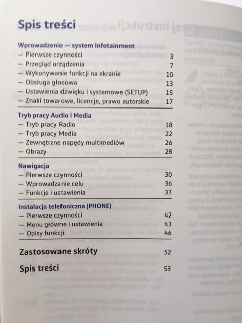 VW GOLF VII 7 polska instrukcja obsługi naw media Wydawnictwo inne