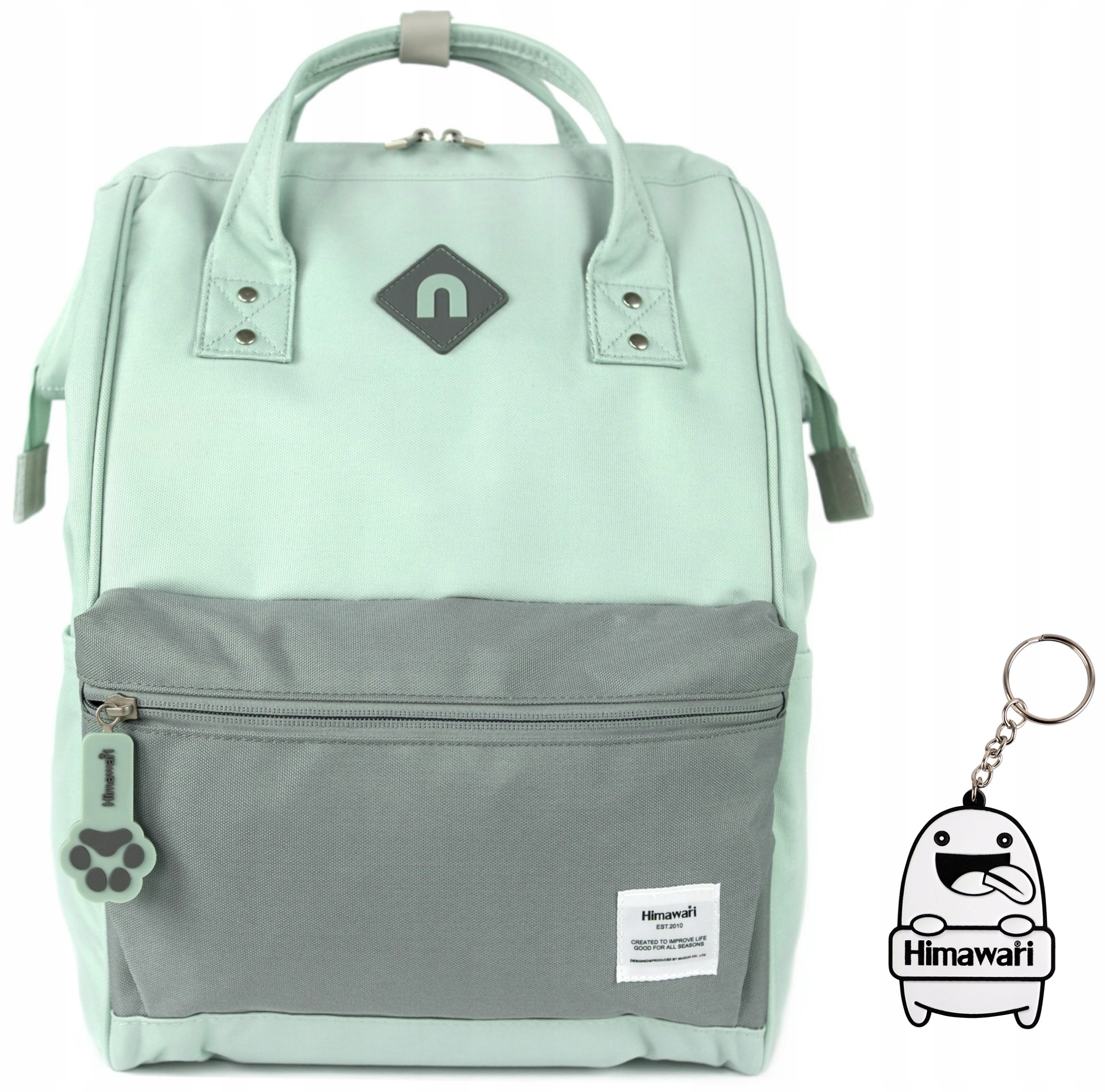 Batoh Himawari Kitten M multifunkční, prostorný, Usb, tyrkysová barva