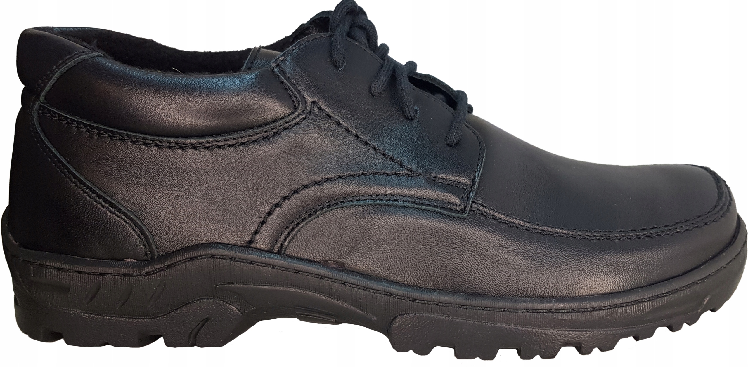 Pánské kožené Kotníkové Boty boty Wasak , zateplené, 0109, černé, vel. 45