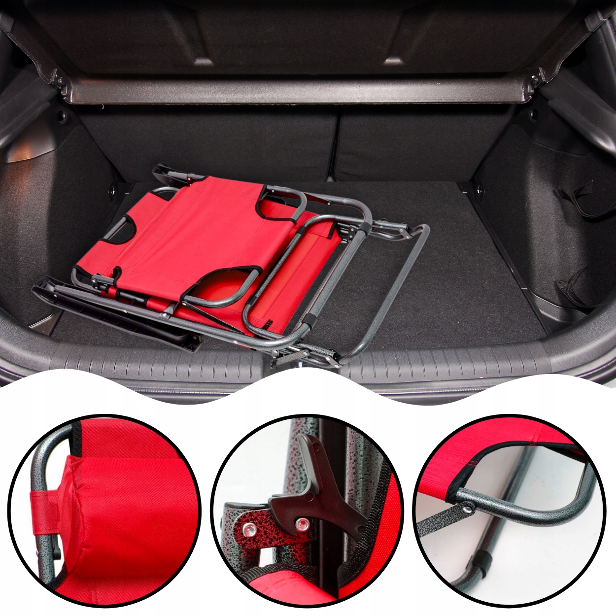 Leżak viceberg tworzywo sztuczne czerwony Szerokość (krótszy bok) 60 cm