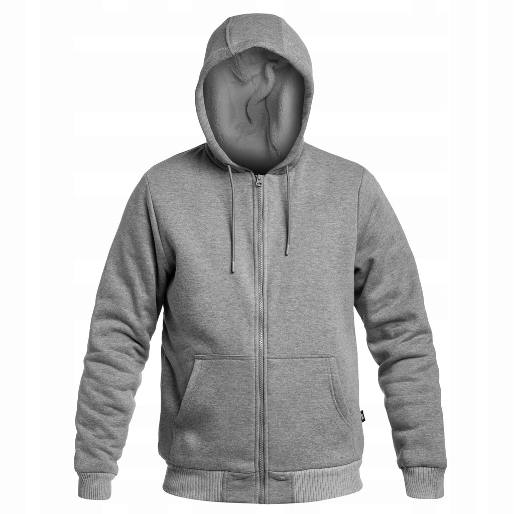 Rozepínací mikina kapuce Brandit Sweatjacket Teddylining Dark Grey Melange XL