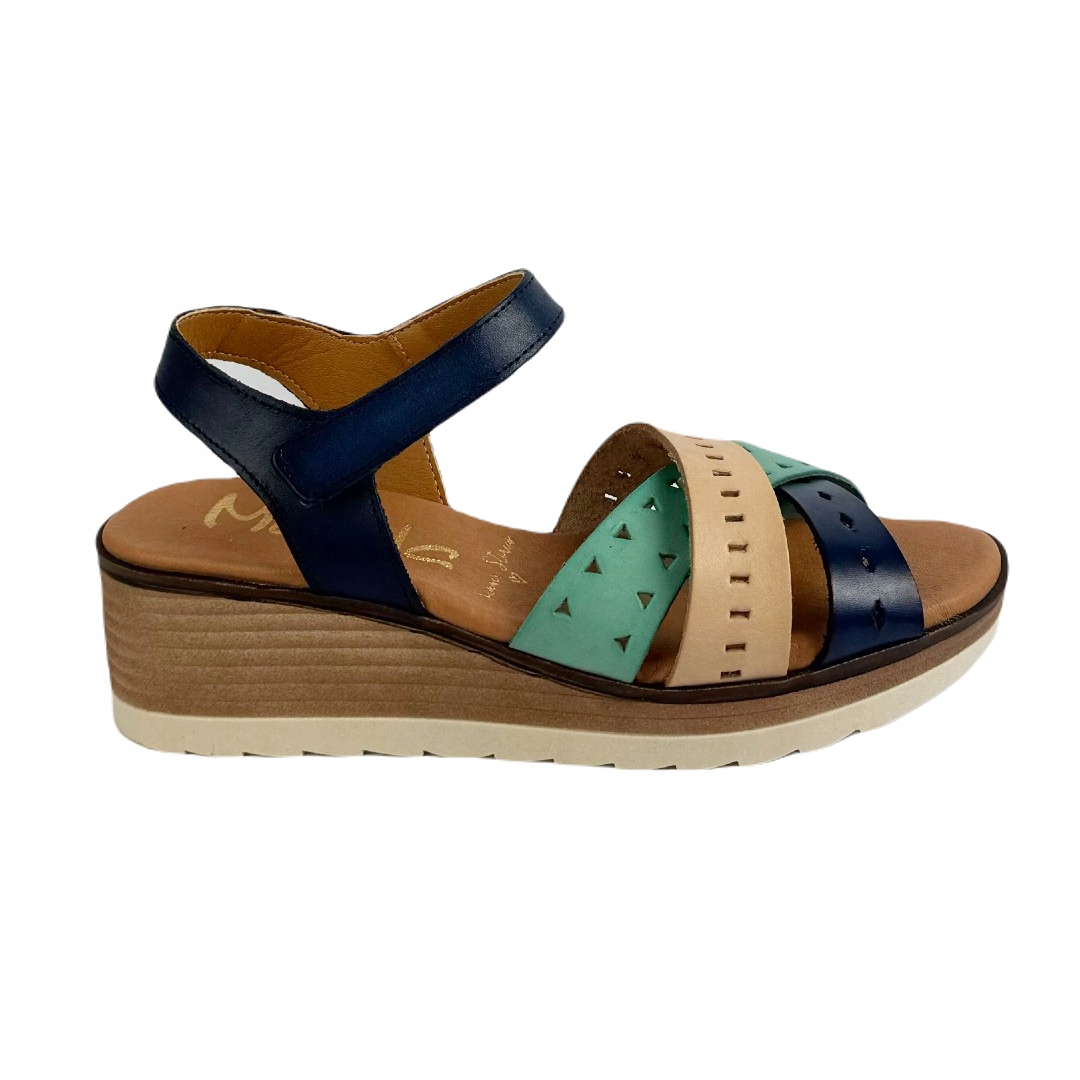 Dámské sandály Marila Basse Combi Blue 38, modrá barva