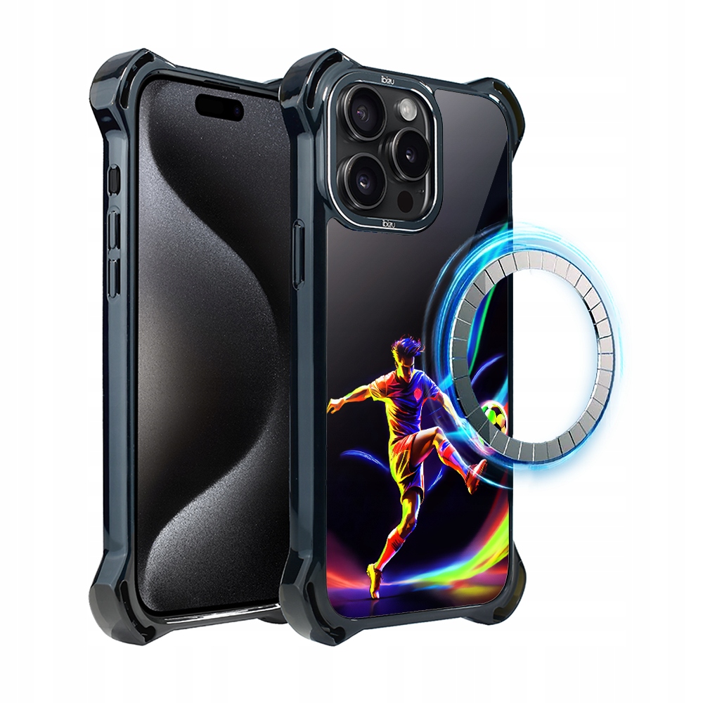 Pouzdro pro iPhone 15 Pro Ibizu DropGuard Ultra s MagSafe v rytmu míče