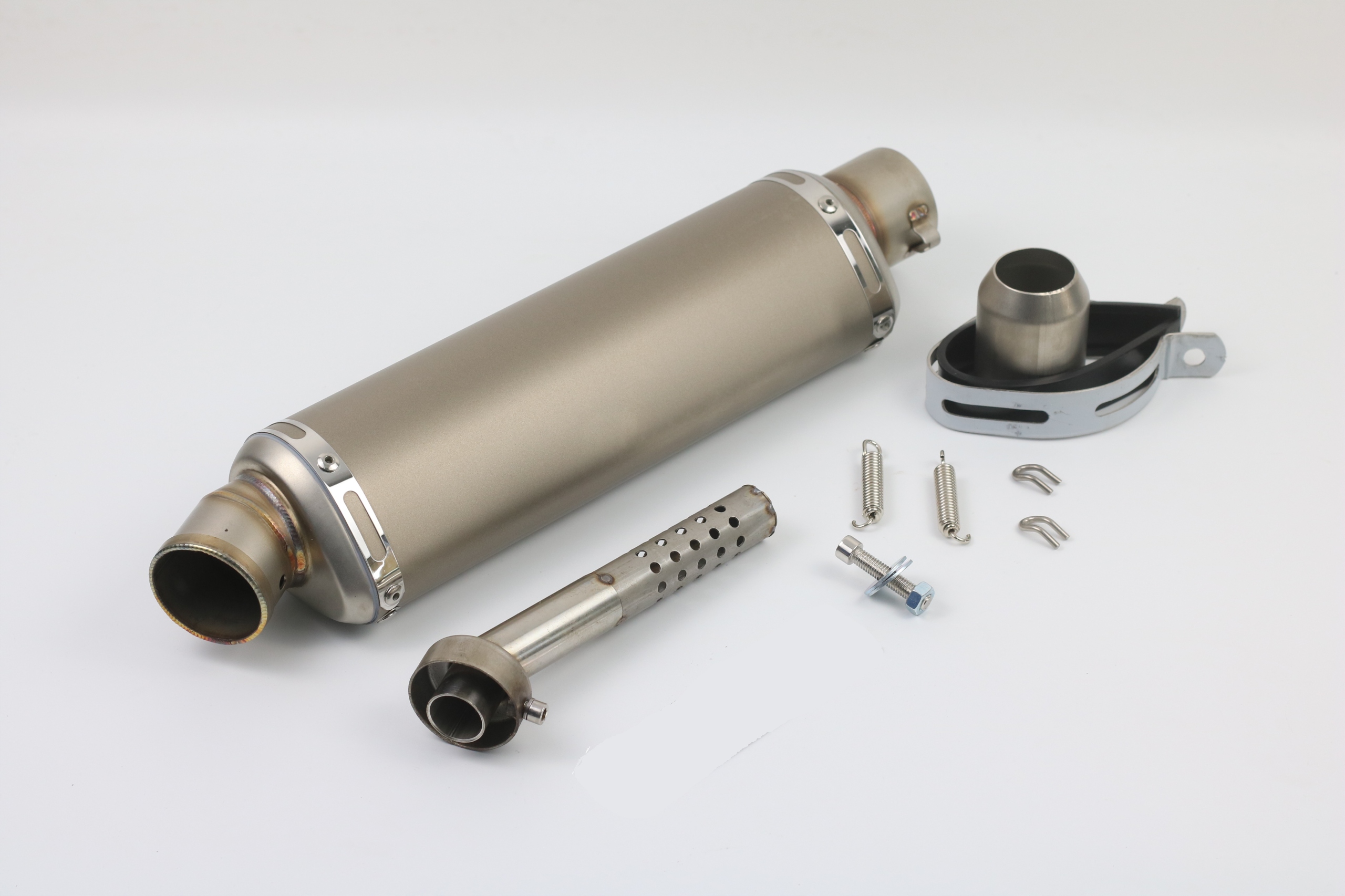 Tlumič Motocyklový Stříbrný Univerzální Výfuk Db Killer Tytan Koncovka