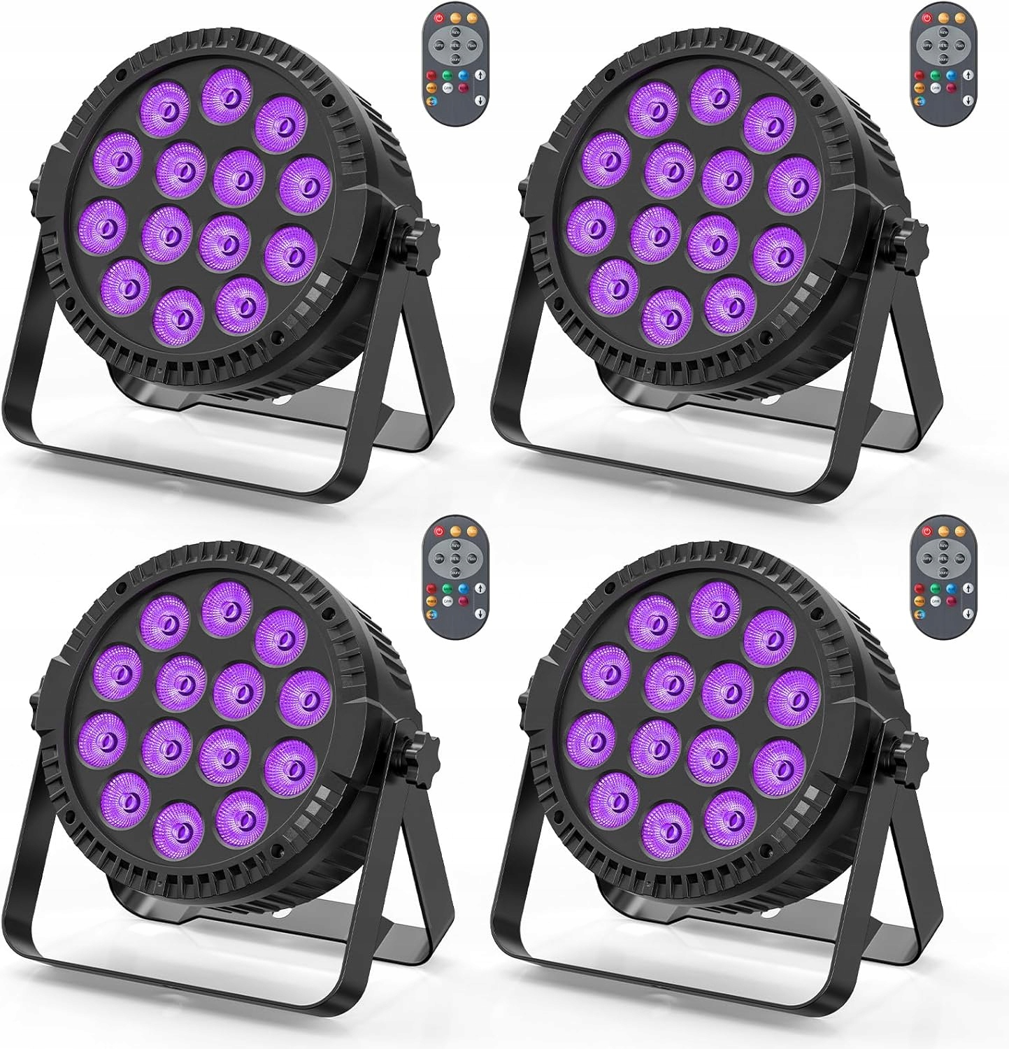 Scénické osvětlení 14x6W Rgbw DMX 4 ks Led s dálkovým ovládáním Delibang