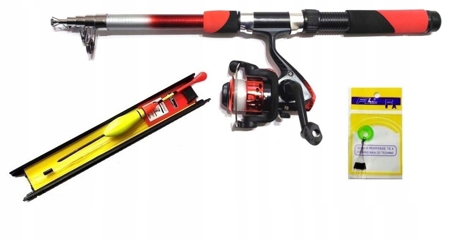 WĘDKA 2,1 m + KOŁOWROTEK + DRABINKA WYPRZEDAŻ + STOPERKI