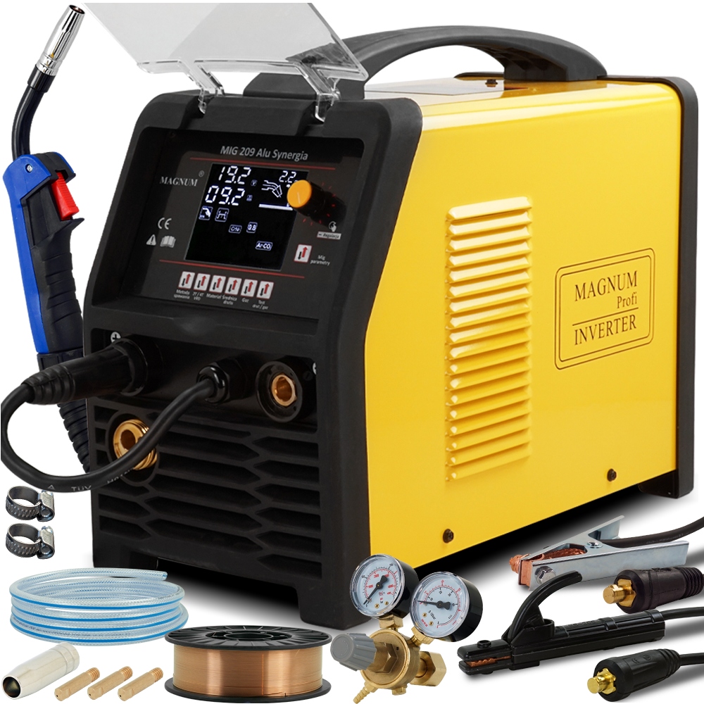 Spawarka Magnum Mig 209 Synergia Mag do Aluminium Vrd Tig Mma Migomat 230v