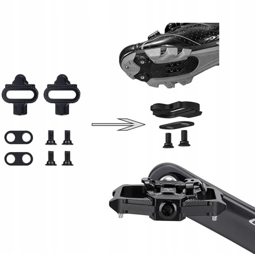 PEDAŁY MTB ROWEROWE PLATFORMOWE z SPD dwustronne Kolor dominujący odcienie niebieskiego