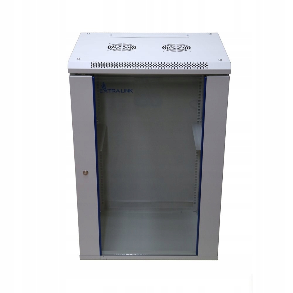 Szafa rack montowana na ścianie Extralink 15U 600x600 Szara