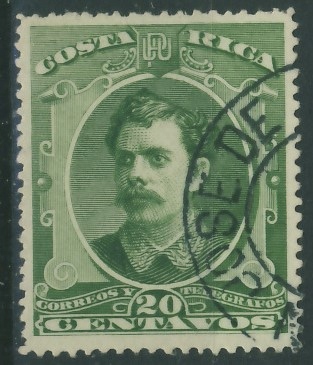 Costa Rica 20 cts. - Postać
