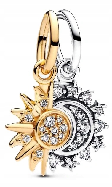 Charms Pandora 763585C01 Přívěsek Slunce A Měsíc Zirkony