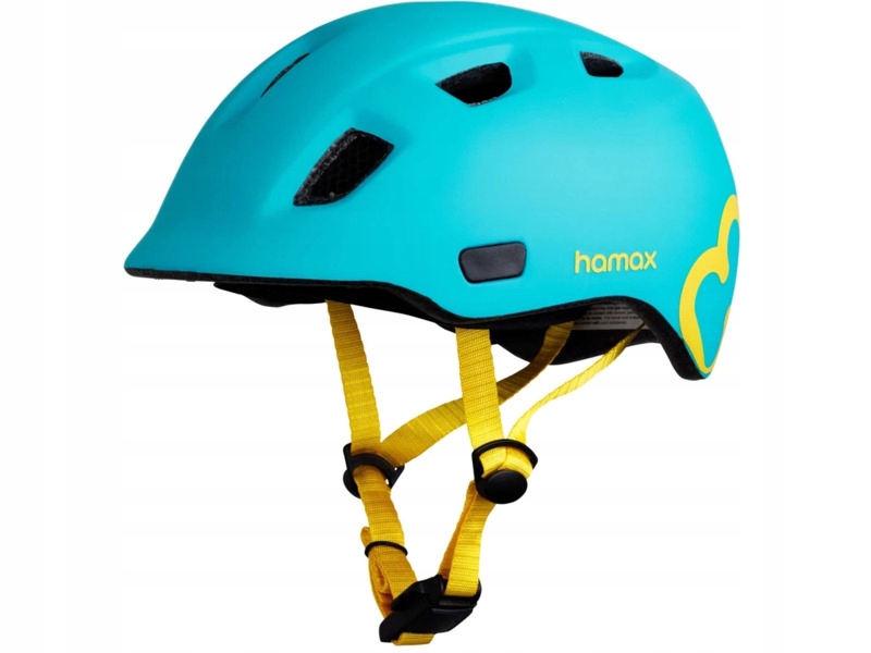 Kask rowerowy Hamax Thundercap Turkusowo-żółty dla Dzieci (rozmiar 52-56)