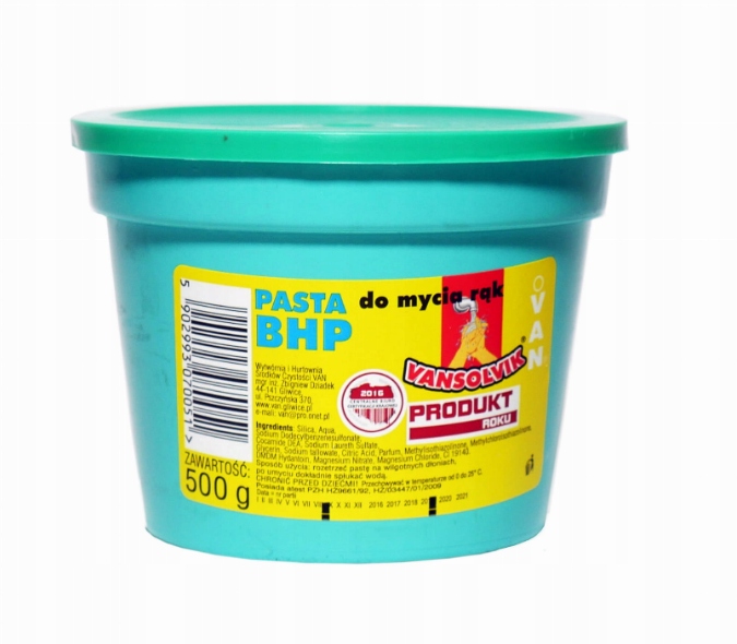 VAN SOLVIK Pasta BHP Do Mycia Rąk 12 x 500 g MYDLANO-PIASKOWA