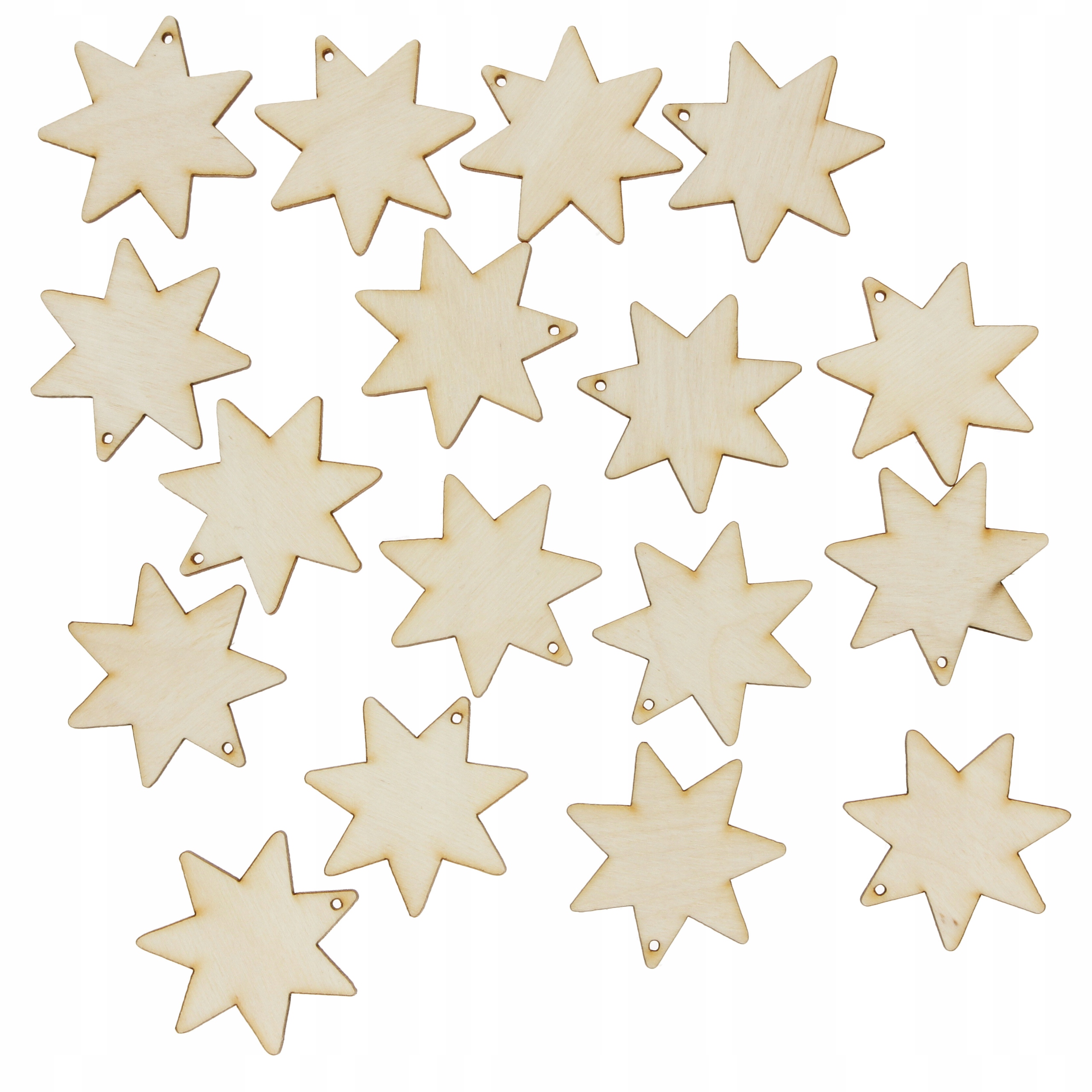

Gwiazdki Drewniane Ozdoba Dekor 5cm 10szt
