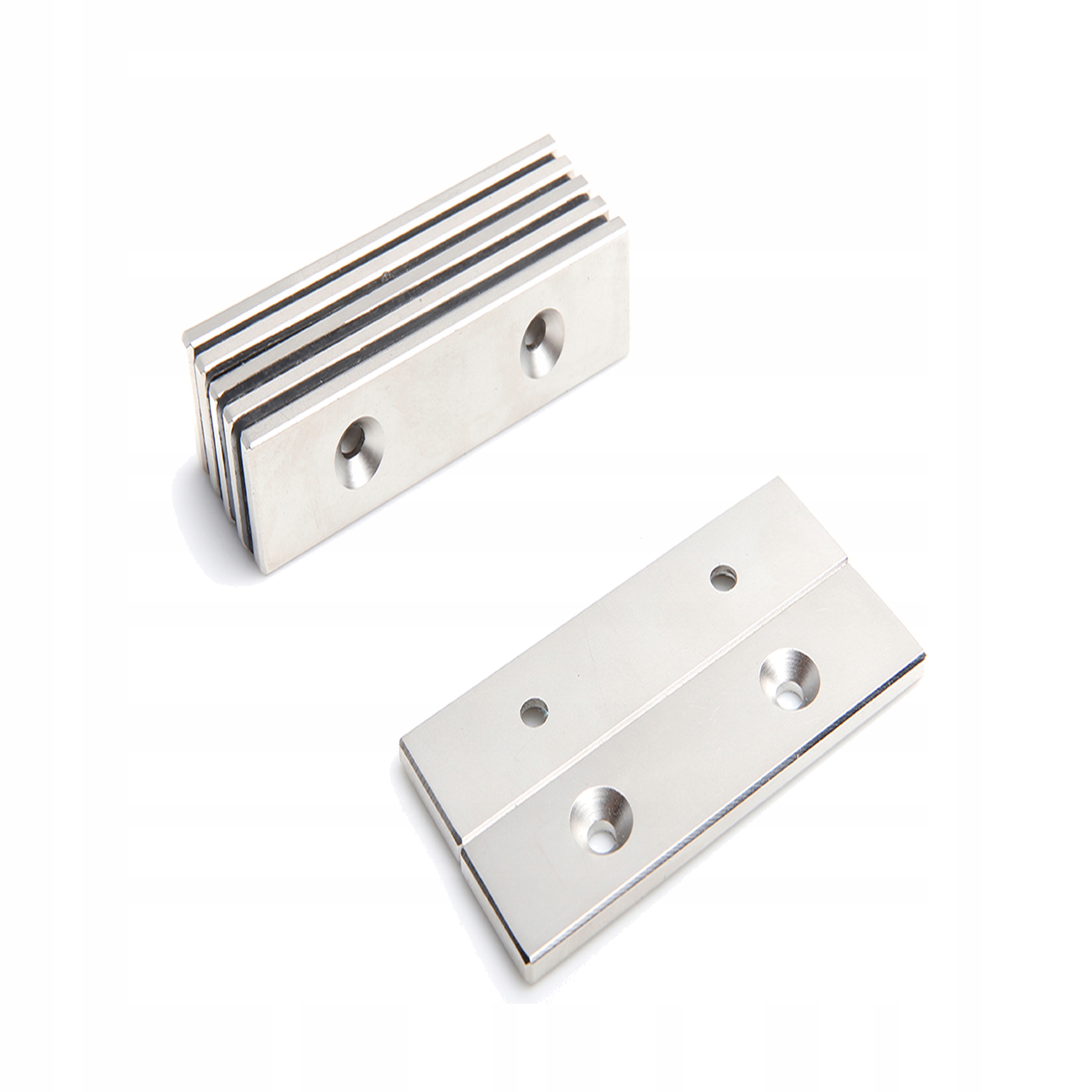 Magnet neodymový magnet 80x20x4 mm, 2 montážní otvory, 10 kusů