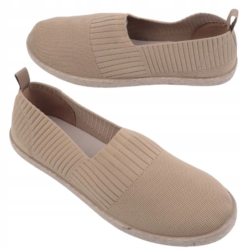 BEŻOWE ESPARDYLE MĘSKIE WSUWANE TRAMPKI PŁASKIE TENISÓWKI WKŁADKA EKOSKÓRA Oryginalne opakowanie producenta pudełko