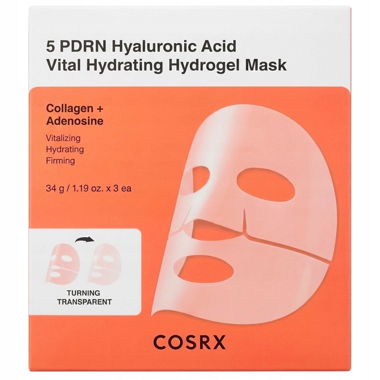 Cosrx 5 Pdrn Hyaluronic Acid Hydrogel Mask Hydratační maska 3ks