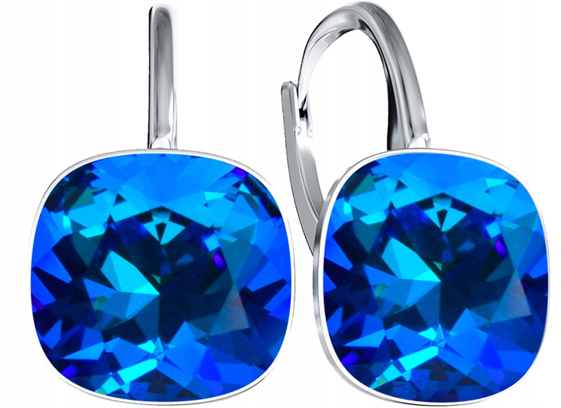 Stříbrné Náušnice s křišťály, závěsné, anglické jako Dárek pro manželku