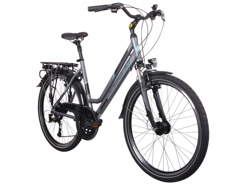 Rower trekkingowy Indiana X-Road 3.0 D19 26 cali damski Grafitowy