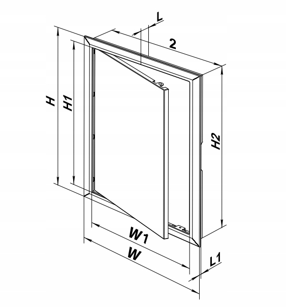 DRZWICZKI REWIZYJNE PLASTIKOWE ABS 20X20cm BIAŁE 200X200mm VENTS Marka Vents