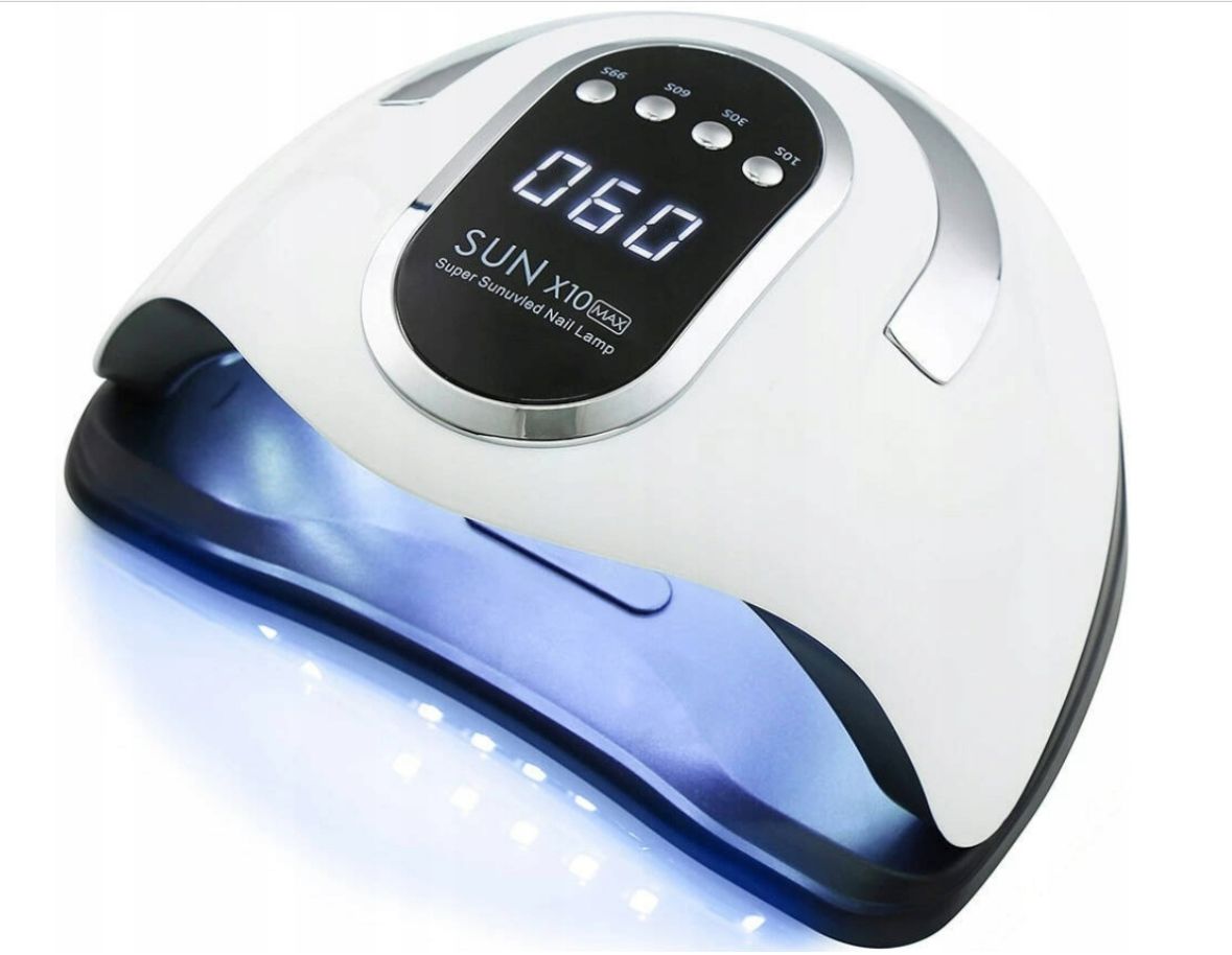 Mocna Lampa Do Paznokci Hybryd Żeli UV LED Sun x10 Max LCD Z Rączką Ł615
