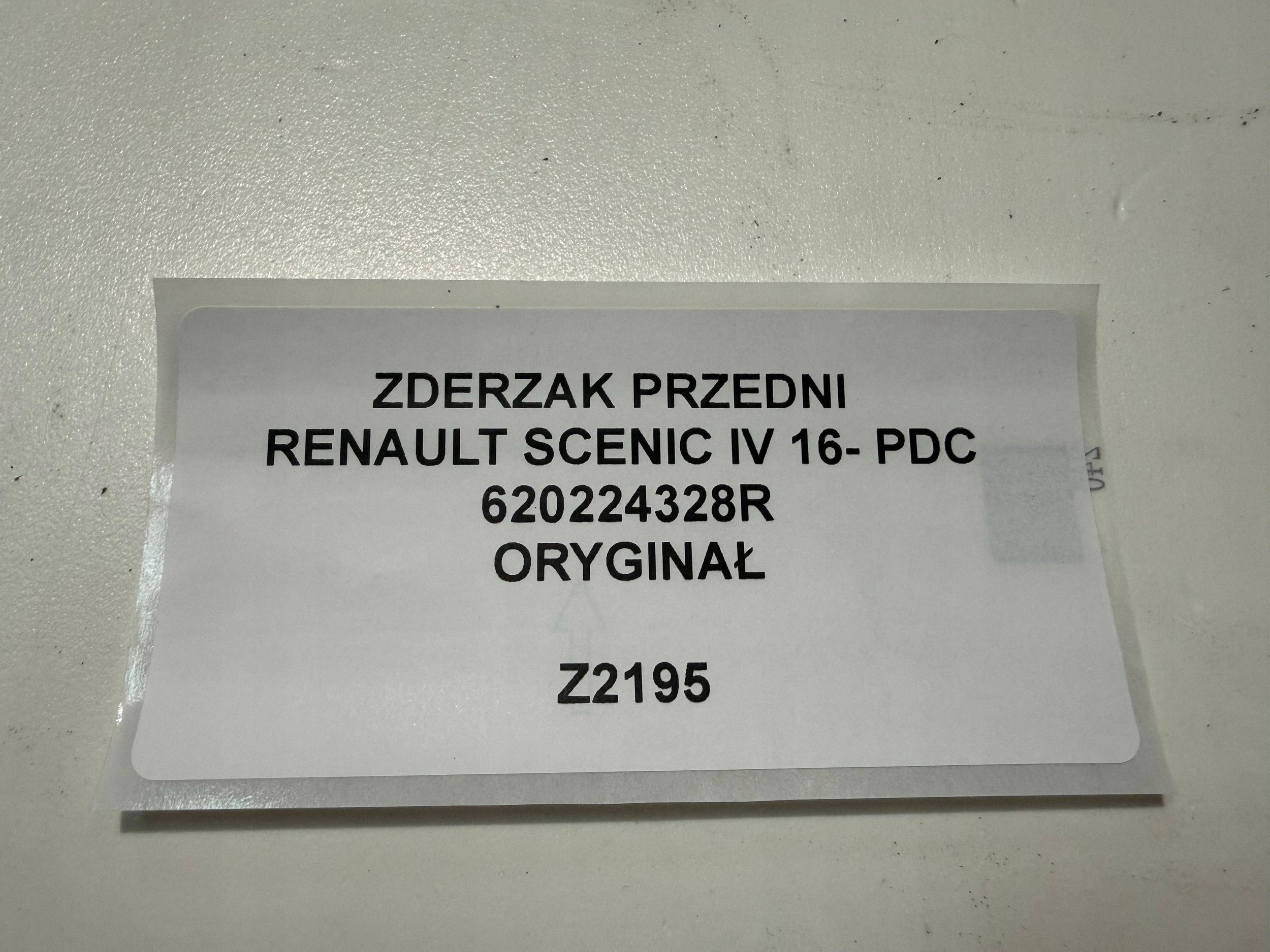 front bumper RENAULT SCENIC IV 16- PDC original 620224328R