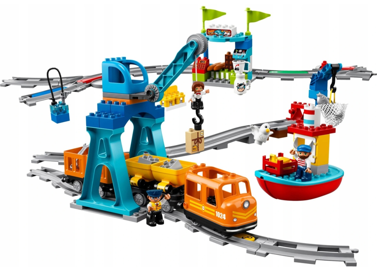 Klocki LEGO Duplo 10875 Pociąg Towarowy DeLux Duży EAN (GTIN) 5702016117271