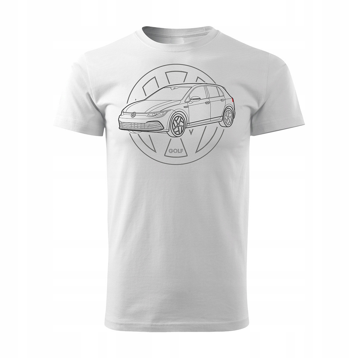 

Koszulka z samochodem Golf męska biała Regular