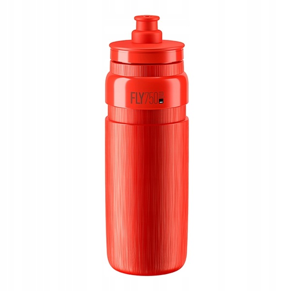 Bidon Elite Fly Tex Czerwony, Szare Logo 750 ml