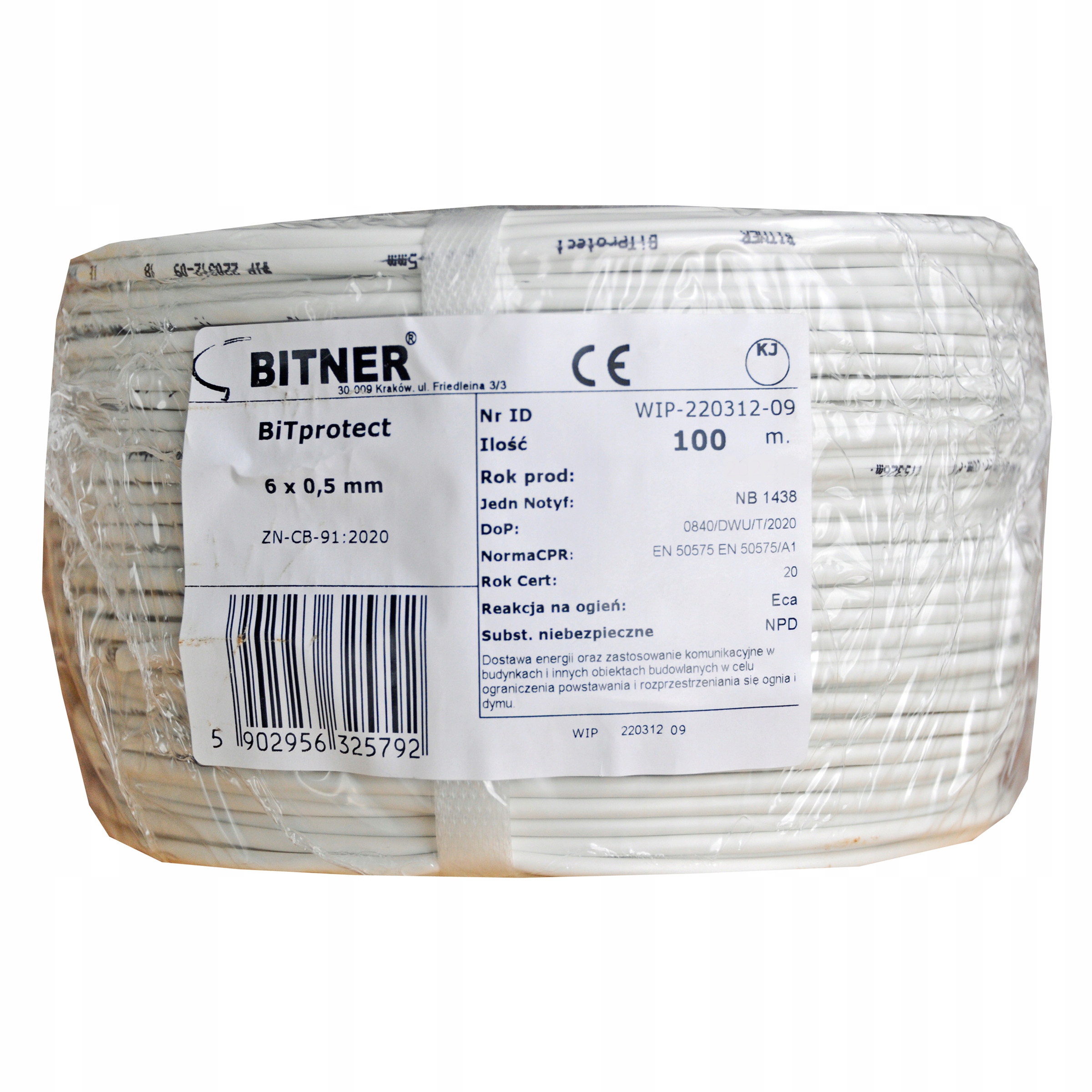 Ytdy 6x0,5 100mb Bitner BiTprotect przewód alarmowy telekomunikacyjny