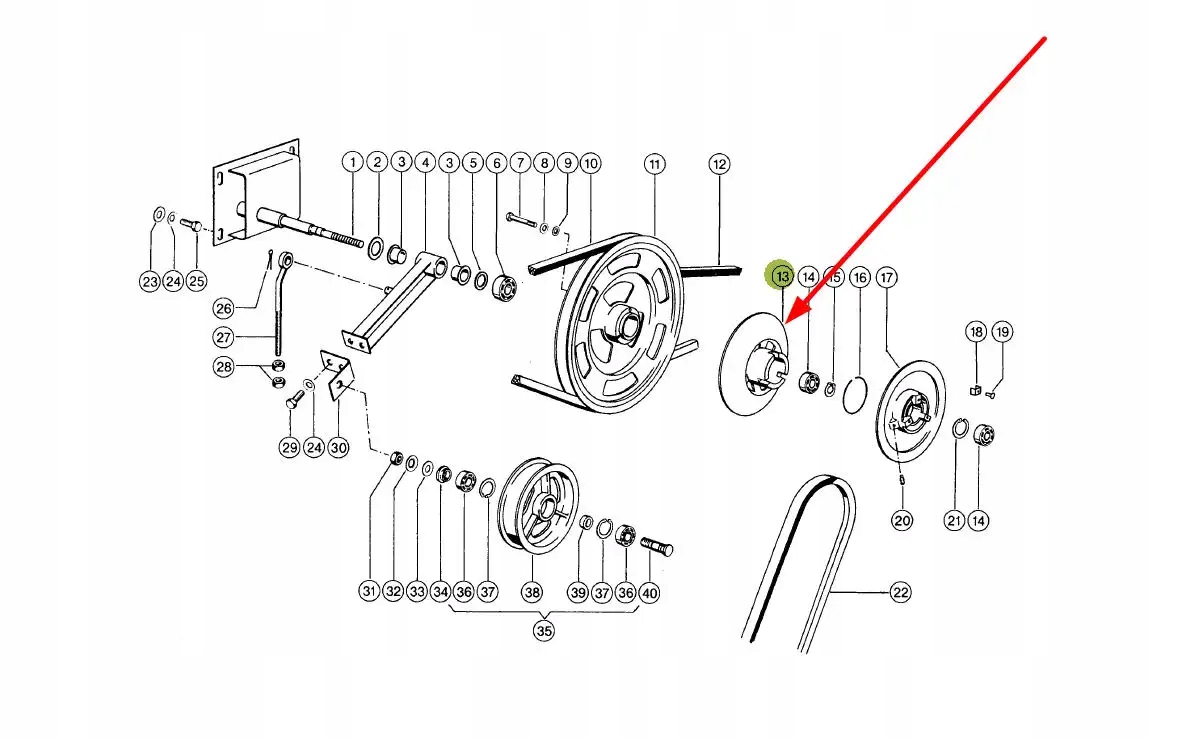 629268.0 Stała tarcza przekładni dmuchawy Marka maszyny Bizon Case IH Claas Deutz-Fahr Fendt Ford JCB John Deere Lamborghini Landini Massey Ferguson MTZ Belarus New Holland Renault Same Ursus Zetor