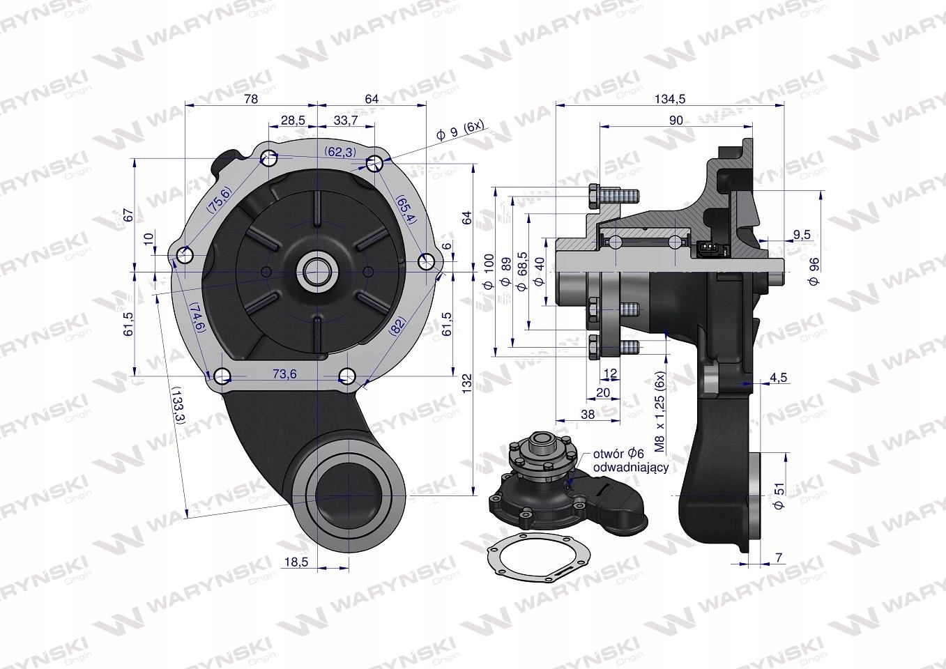 Pompa wody Bizon SW400 WARYNSKI Part manufacturer Warynski