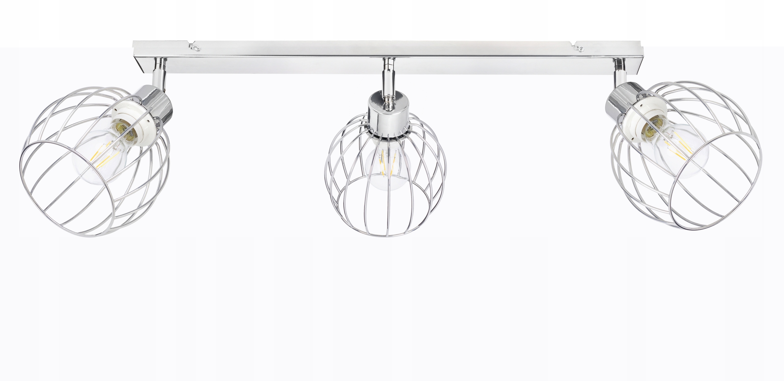 Lampa stropní svítidlo lustr pohyb loft drát 3 kuličky chrom