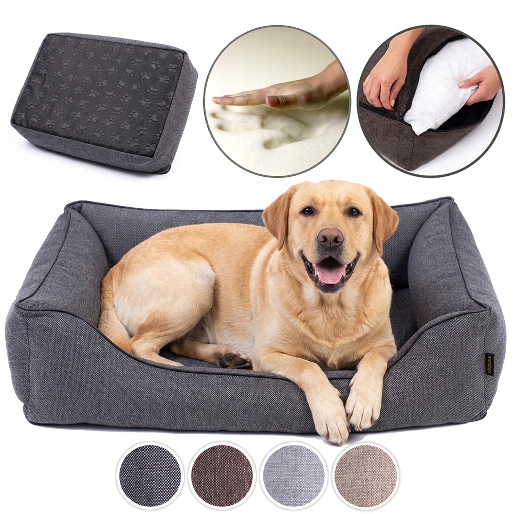 Ortopedyczne legowisko dla psa Premium 120x90 Visco Duże XL Zamek Pranie Pl