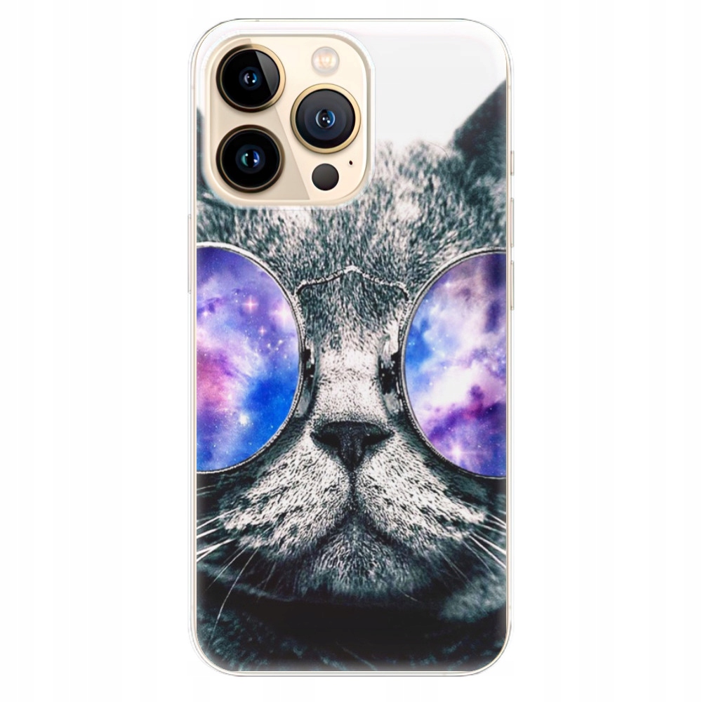 Silikonowe etui iSaprio Galaxy Cat do iPhone 13 Pro