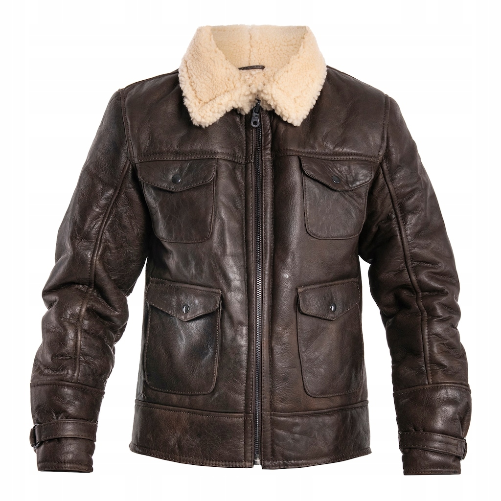 Kožená pilotní bunda flek flyers Mil-Tec Us Navy A4 Sheepskin S