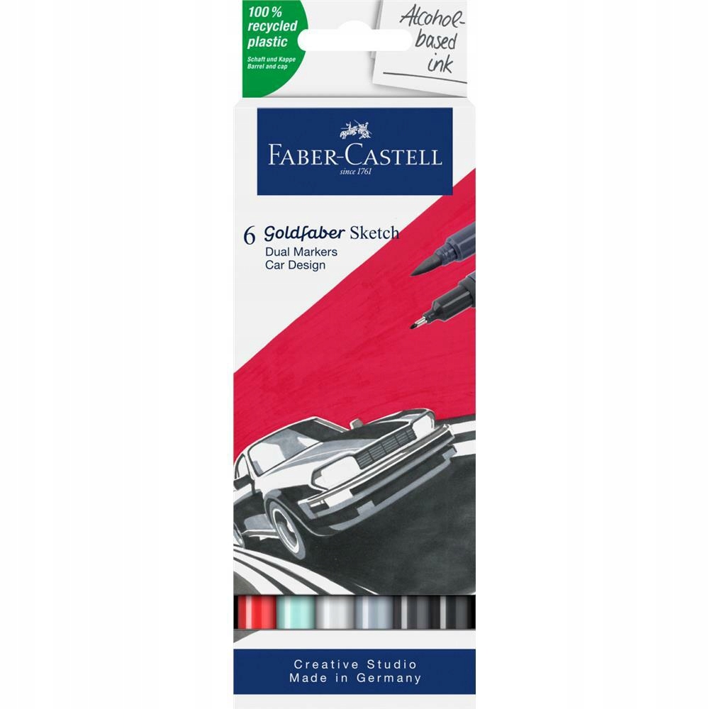 Sada tužek Goldfaber Sketch Faber-Castell 6 ks Car Design