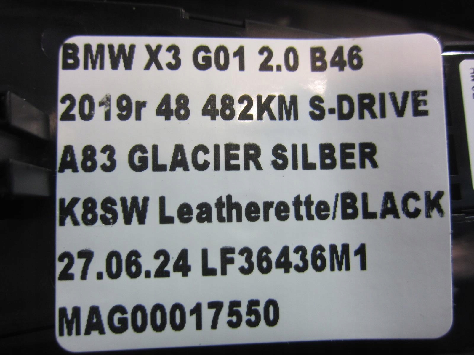 BMW X3 G01 G02 G05 window control switch control panel 6832729 61316832729