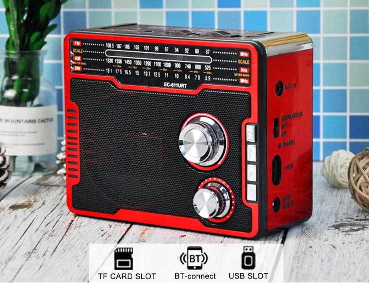 RADIO BUDOWLANE DOMOWE LATARKA BLUETOOTH USB SD Kolor czarny