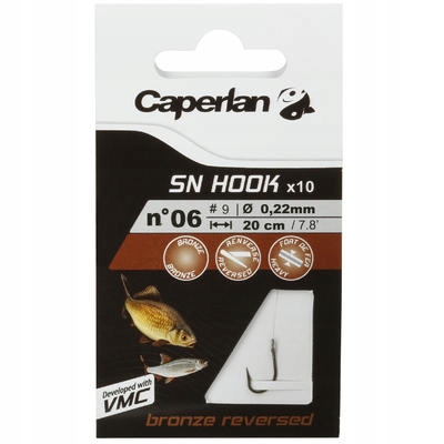 Haczyki z przyponem Caperlan Sn Bronze Reversed