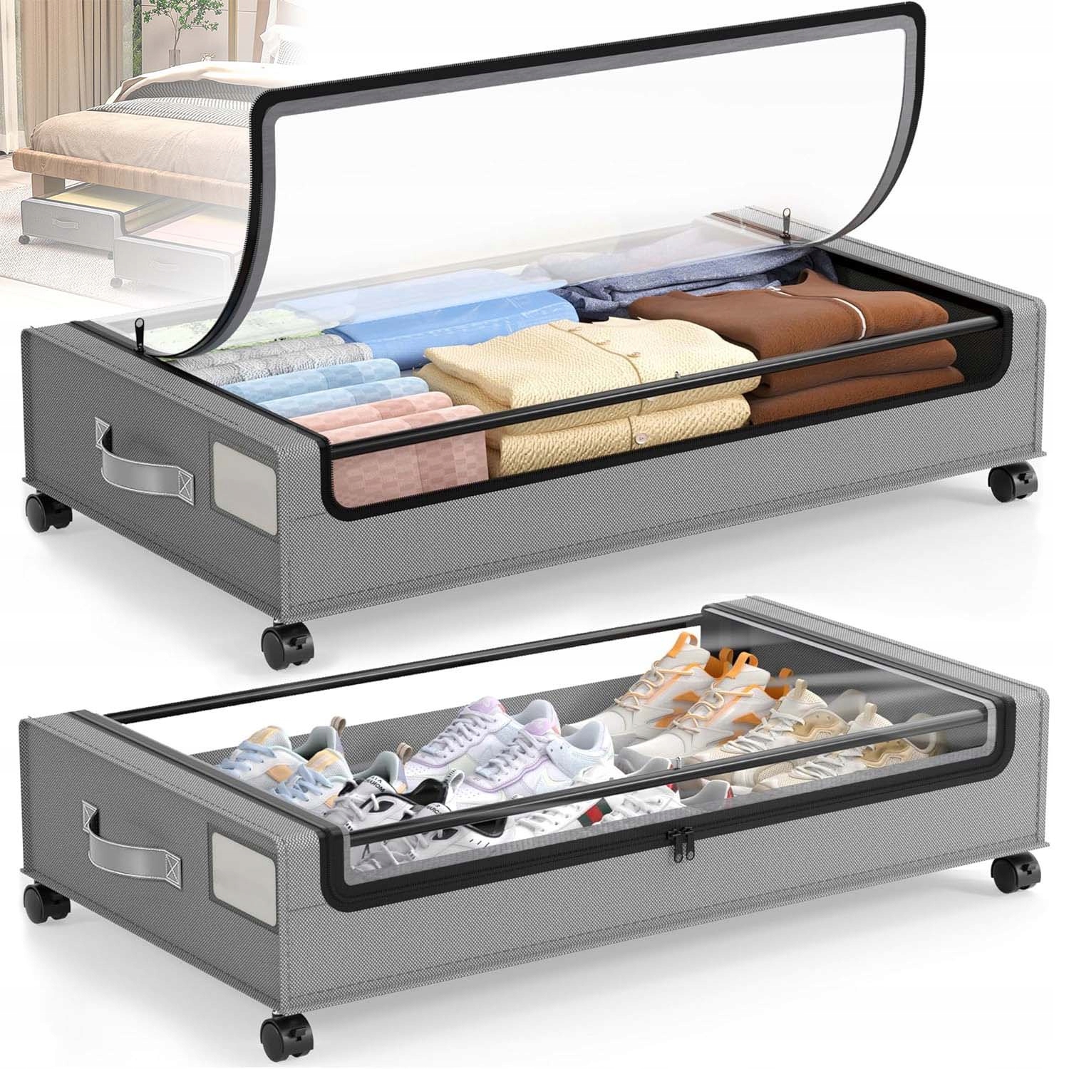 Zásobník Na Oblečení Povlečení Pouzdro Organizér S Kolečky 360 Velká Kapacita