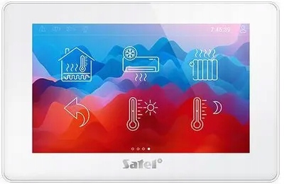 Satel Manipulátor S Dotykovým Displejem 7 Palců INT-TSH2-W (bílý)