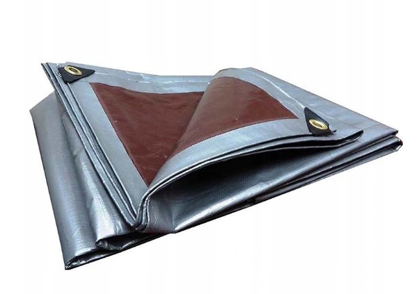 Krycí plachta přehoz kryt 5x6 m 2W stříbro-bronz 1 kus