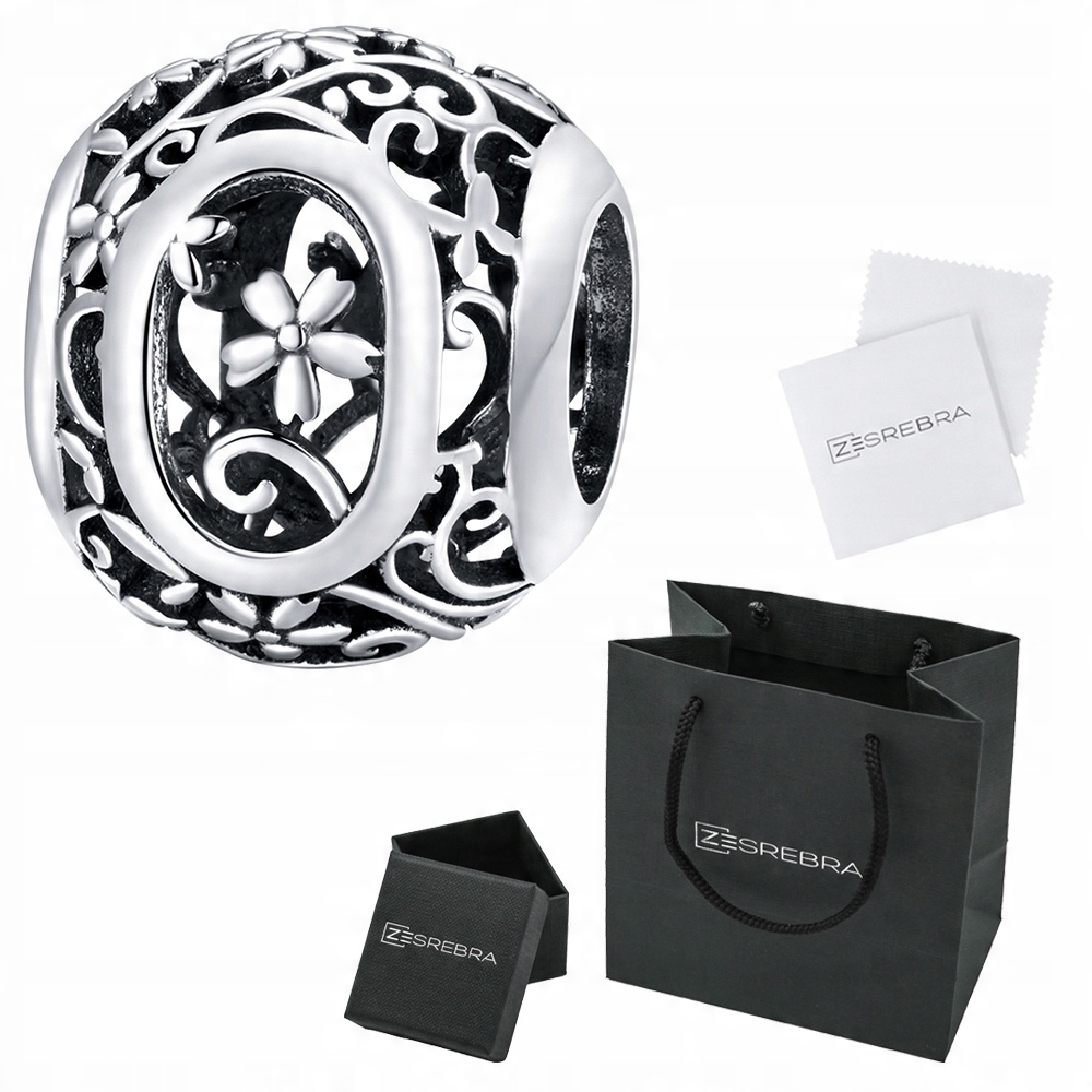 

Charms litera O do Pandora srebro 925 koralik